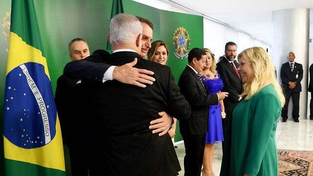 Нетаниягу с Болсонару. Фото: ЛААМ (צילום: אבי אוחיון, לע"מ) Нетаниягу с Болсонару. Фото: ЛААМ