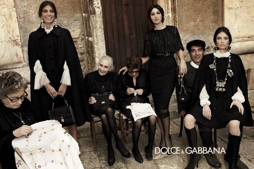 Дафни Селф на съемках рекламы для DOLCE&GABBANA