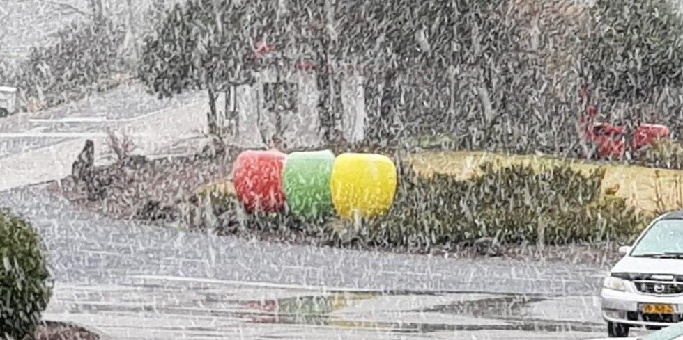 Снегопад на севере. Фото: Амихай Зелигер