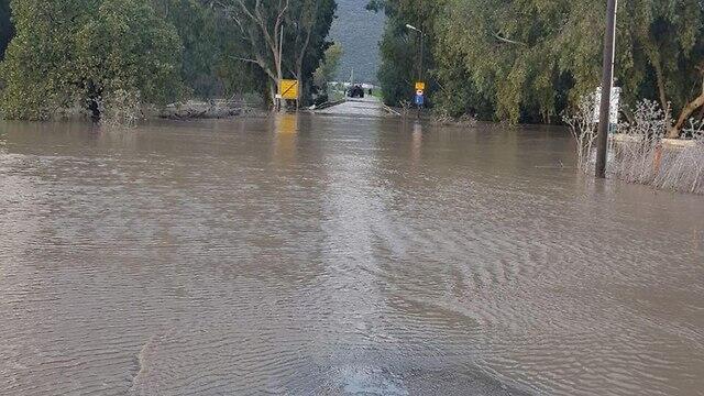 Наводнение в Кирьят-Тивоне. Фото: пресс-служба полици