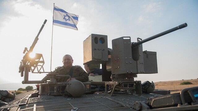 IDF Chief of Staff Lt. Gen. Gadi Eisenkot on a new IDF APC