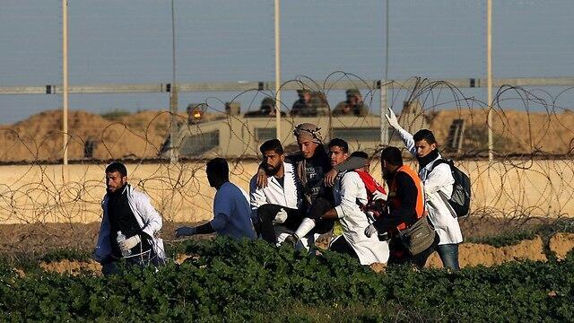 Palestinian demonstrators 