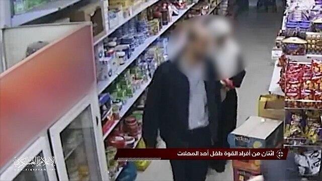 Footage purporting to show members of the force shopping at a grocery store