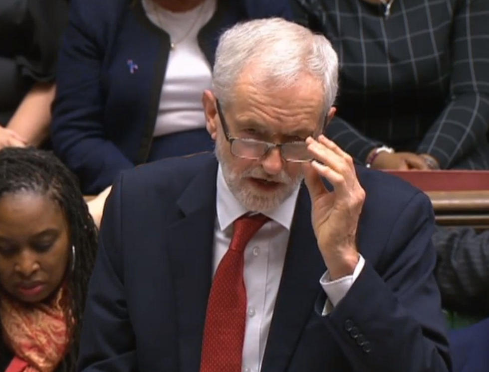 Лидер Лейбористской партии Великобритании Джереми Корбин на заседании палаты общин. Фото: MCT