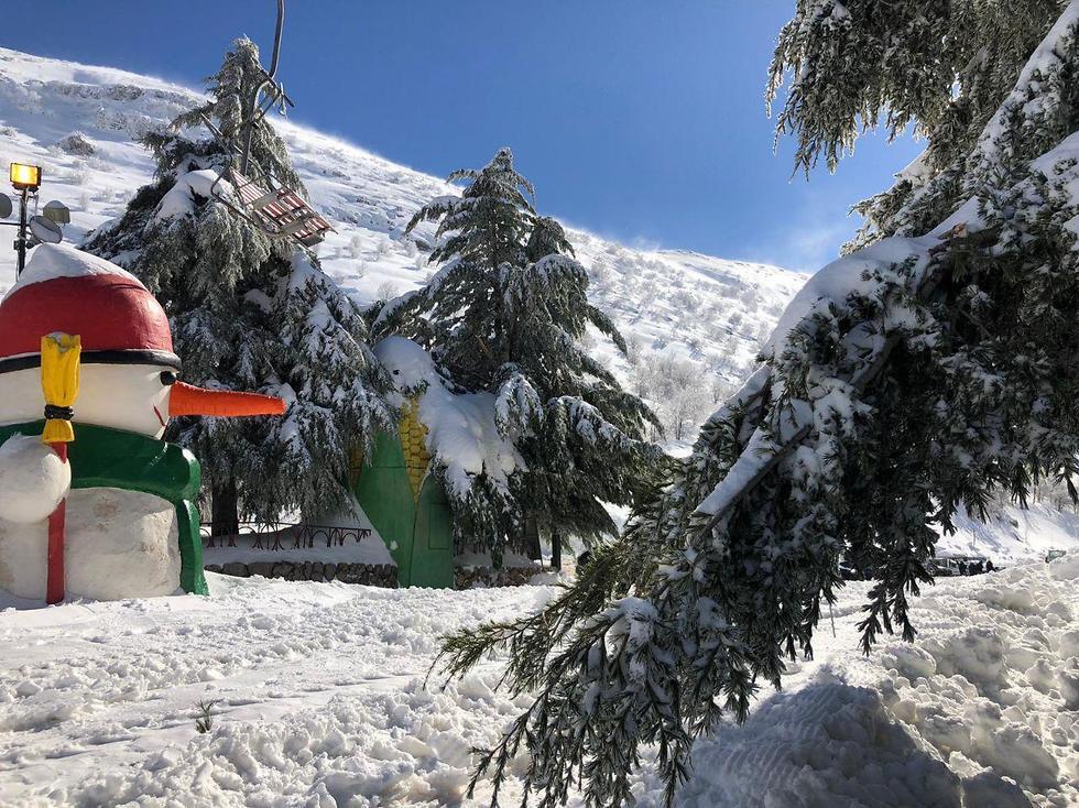 Снег на Хермоне (נביה אבו סאלח מנהל צוות הסקי פטרול, אתר החרמון) Снег на Хермоне