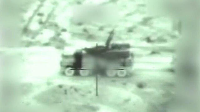 Satellite footage of an air defense site in Syria that was targeted by the IAF (צילום: דובר צה"ל ) Satellite footage of an air defense site in Syria that was targeted by the IAF