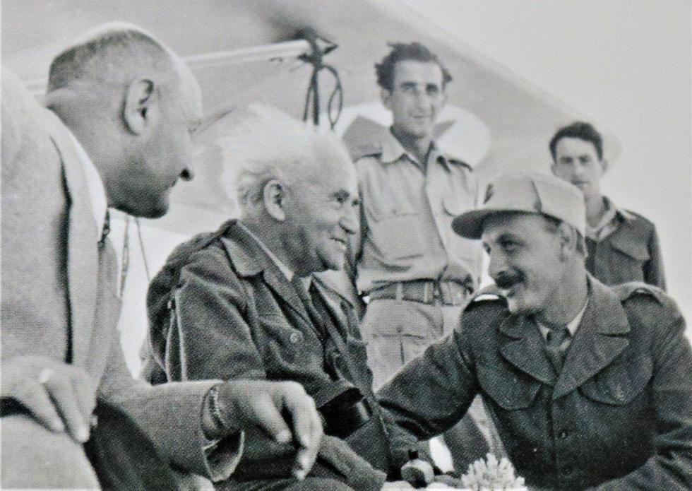 David Ben-Gurion (center) in 1950 (Photo: Courtesy)