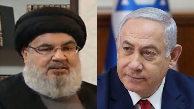 Hassan Nasrallah and Benjamin Netanyahu