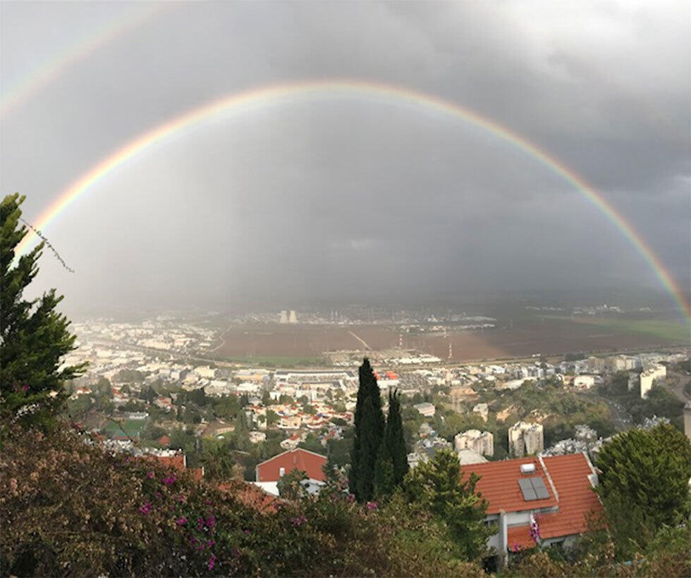 Rainbow over northern Israel