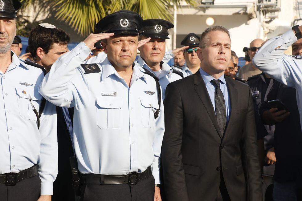 Public Security Minister Gilad Erdan at the inauguration of the police station in Kafr Qassem earlier this year (צילום: שאול גולן) Public Security Minister Gilad Erdan at the inauguration of the police station in Kafr Qassem earlier this year