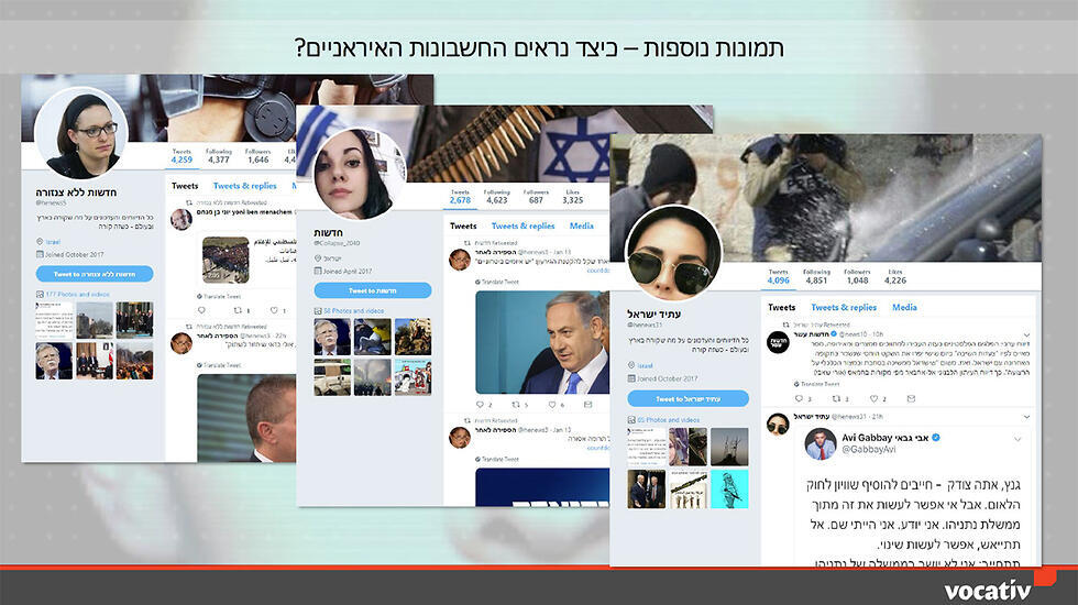 Profiles of Iranian accounts