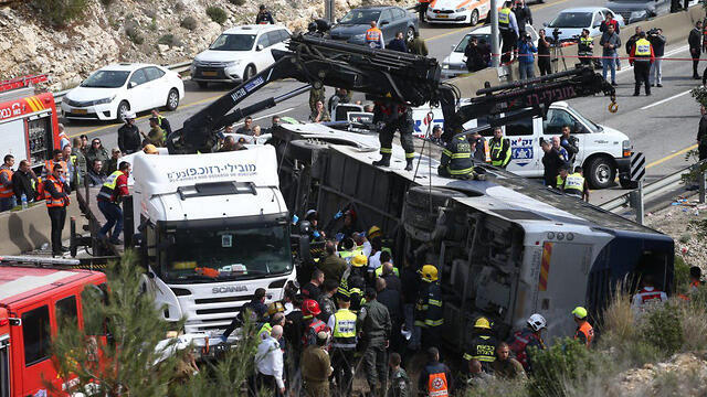 The scene of the accident (צילום: אוהד צויגנברג) The scene of the accident