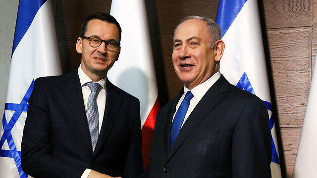 Polish Prime Minister Mateusz Morawiecki and Prime Minister Netanyahu