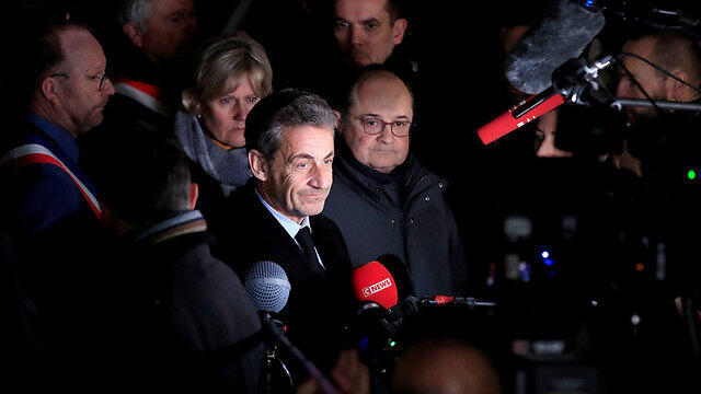 Former president Nicolas Sarkozy attends the protest against anti-Semitism in Paris (Photo: Reuters) (צילום: רויטרס) Former president Nicolas Sarkozy attends the protest against anti-Semitism in Paris (Photo: Reuters)