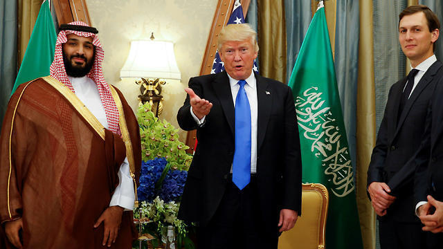 President Trump and Jared Kushner with MBS