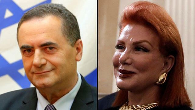 Yisrael Katz and US Ambassador to Poland Georgette Mosbacher 