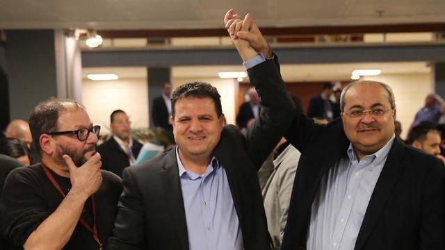 With fellow Arab  parliamentarian Ayman Odeh