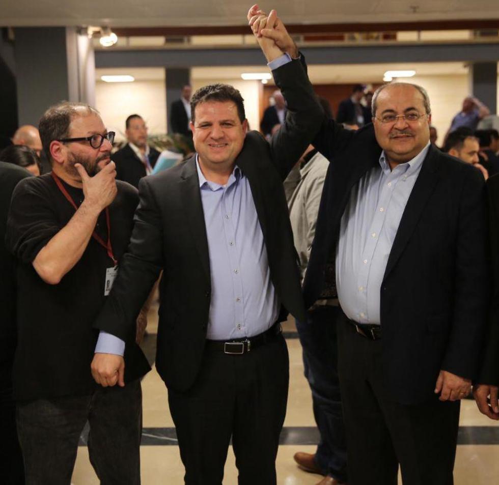 Tibi with Ayman Odeh and Ofer Ksif