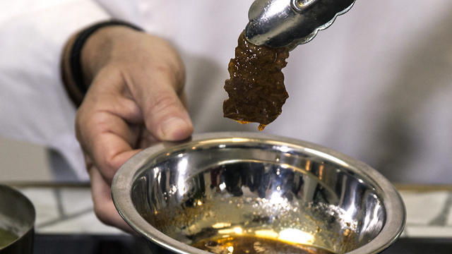 Lab-grown steak during a presentation by the Israeli company Aleph Farms, in Jaffa, Israel, January 16, 2019 