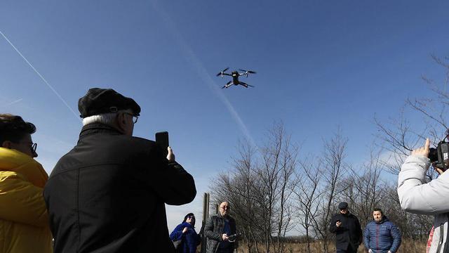 Drones used to map the Jewish cemeteries (צילום: AP) Drones used to map the Jewish cemeteries