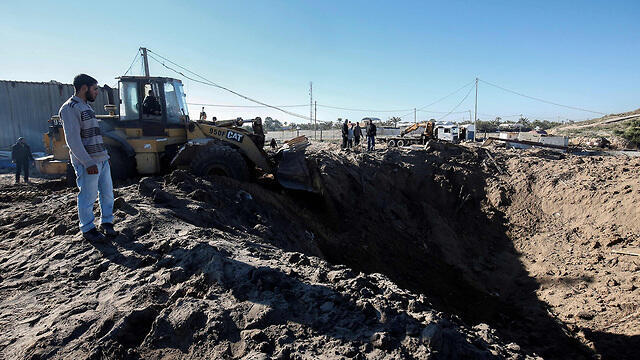 Подземный объект, по которому наносился удар. Фото: AFP