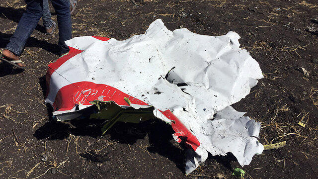 Remains of the crashed plane