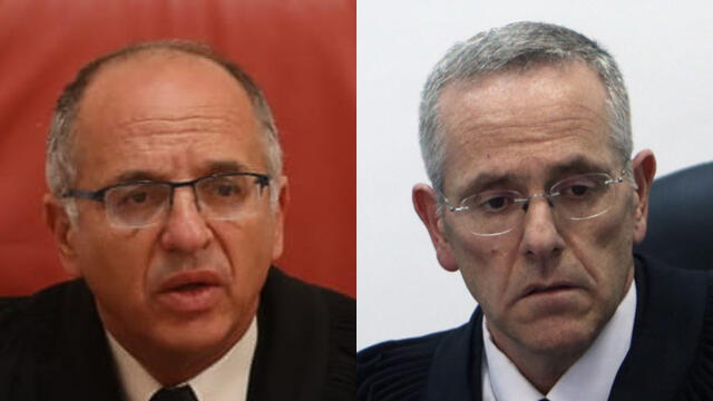 Justices Solberg and Mintz (R) (צילום: אוהד צויגנברג ,אלכס קולומויסקי) Justices Solberg and Mintz (R)