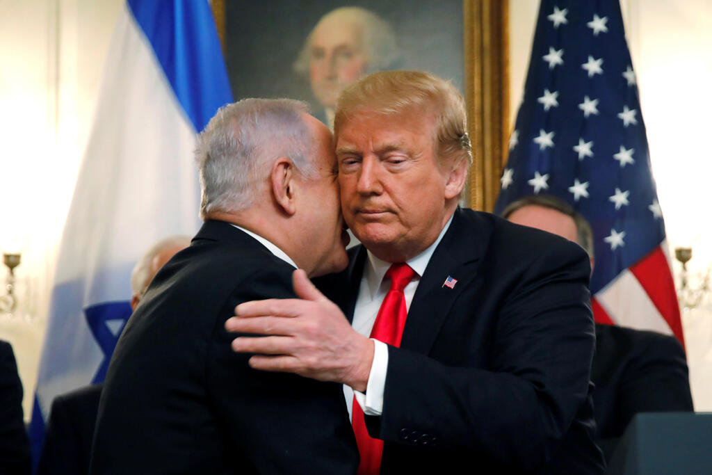 בנימין נתניהו פגישה עם נשיא ארה"ב דונלד טראמפ וושינגטון ארה"ב