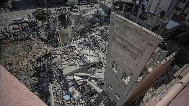 The remains of the office of Ismail Haniyeh following an IAF strike 