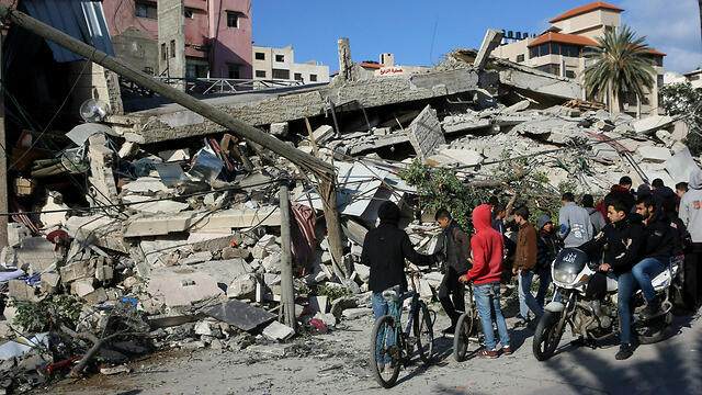 Destruction in Gaza after IAF attack