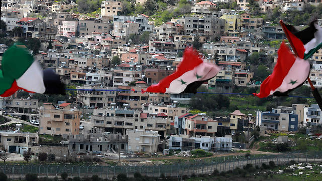 A picture taken from the Syrian town Ain al-Tineh shows the Druze town of Majdal Shams (Photo: AFP) A picture taken from the Syrian town Ain al-Tineh shows the Druze town of Majdal Shams