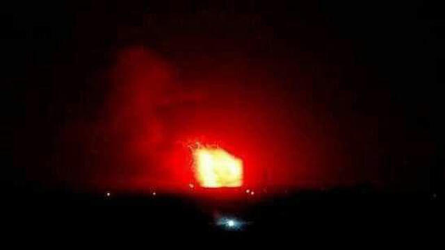 A fireball in Aleppo after an airstrike attributed to Israel on a weapons depot said to belong to Iran, March 27, 2019 nullnull A fireball in Aleppo after an airstrike attributed to Israel on a weapons depot said to belong to Iran, March 27, 2019