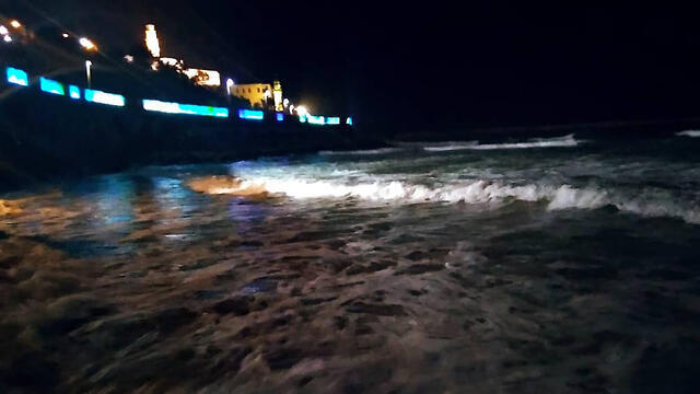 Stormy weather overnight in Yafo