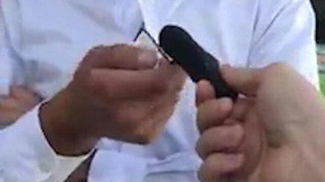 A hidden camera worn by a Likud activist at a polling station 