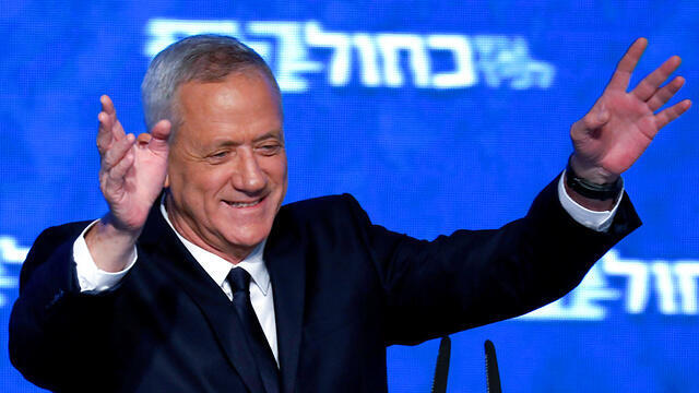 Benny Gantz on election night 