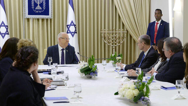 Rivlin during consultations with party leaders