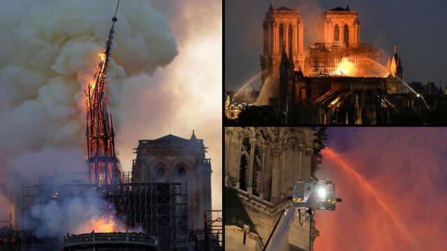 Пожар в соборе Парижской Богоматери. Фото: ЕРА