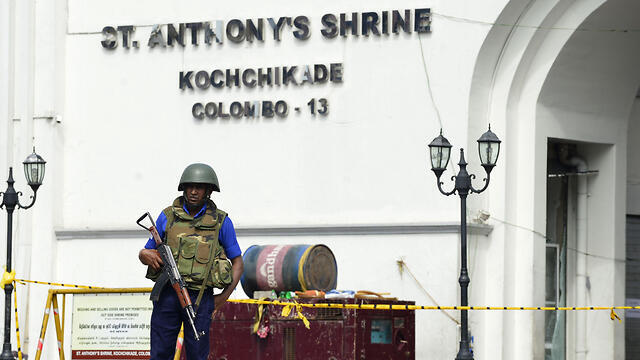 Police at the scene of one of the bombings