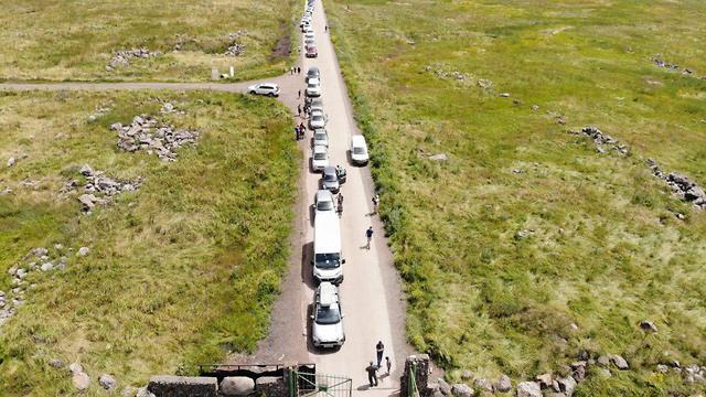 Пробка по дороге в заповедник Гамла. Фото: Управление парков и заповедников