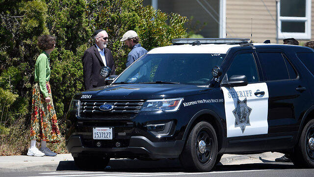   The scene of the synagogue shooting in San Diego (Photo: AP)