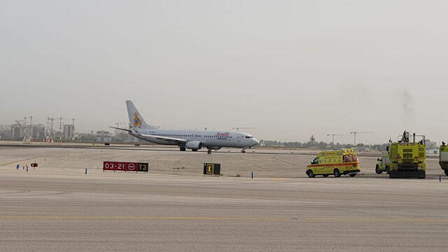 Самолет, вернувшийся в аэропорт (צילום: דוברות רשות שדות התעופה) Самолет, вернувшийся в аэропорт