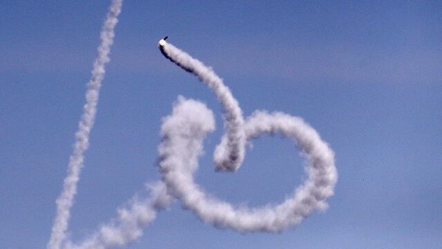 A rocket launch from Gaza