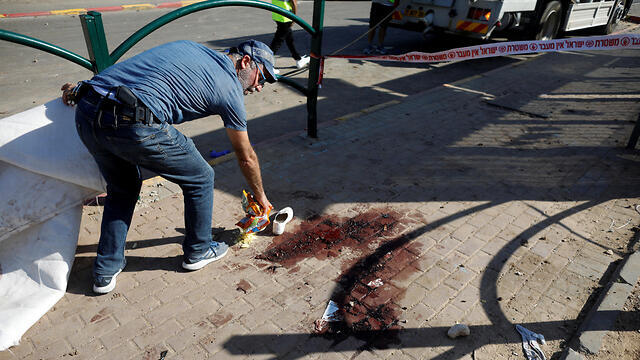 The site of the rocket strike in Kiryat Gat that wounded Alegria Ben-Naqan