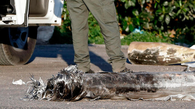 A rocket strike on Kibbutz Yad Mordechai
