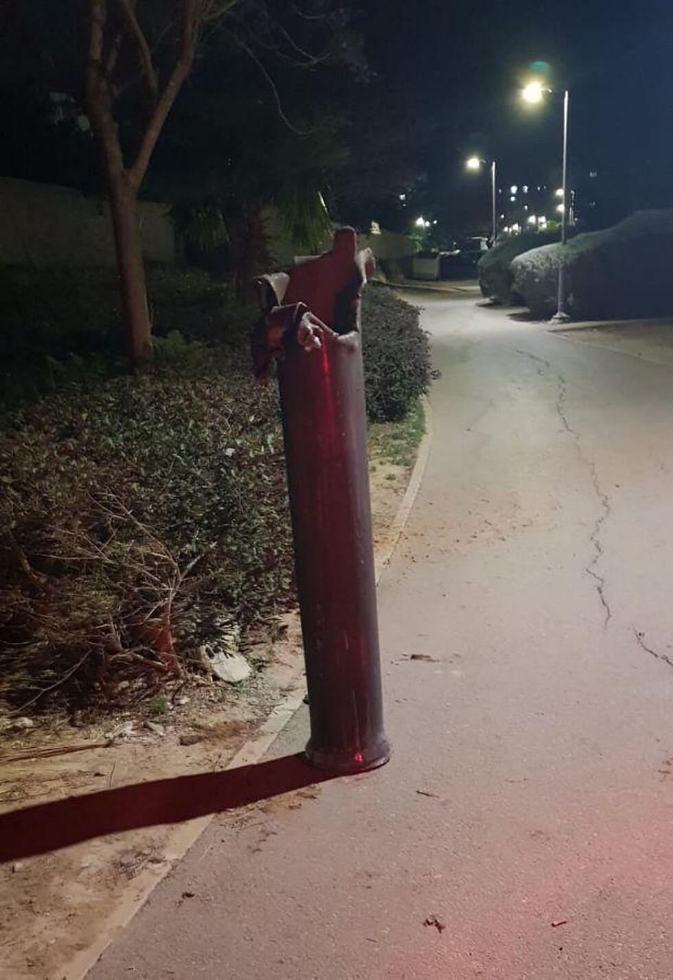 Ракета, упавшая в Офакиме