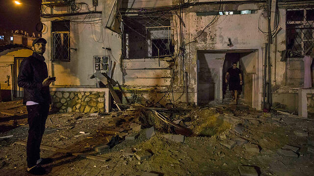 A house in Ashkelon is hit in the May 2019 escalation