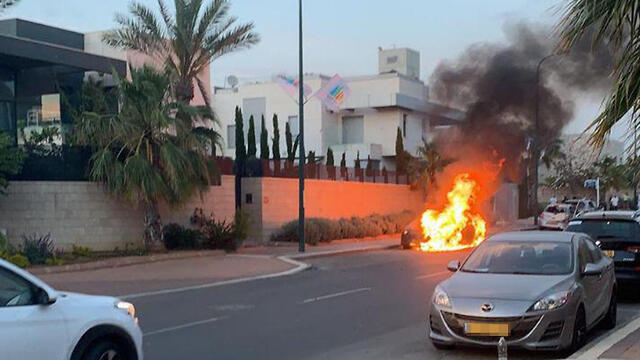 Site of rocket landing in Ashdod