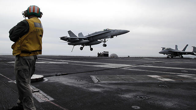 The aircraft carrier Abraham Lincoln in the Persian Gulf