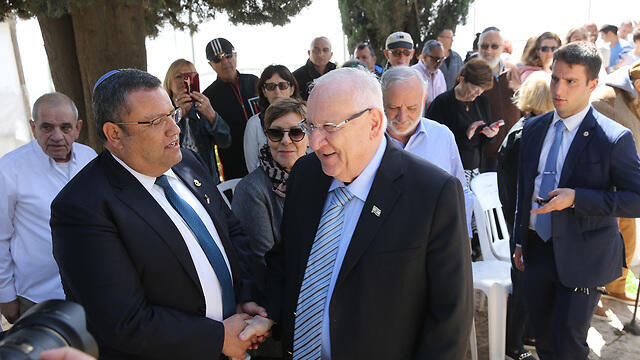 Rivlin and Jerusalem Mayor Moshe Lion