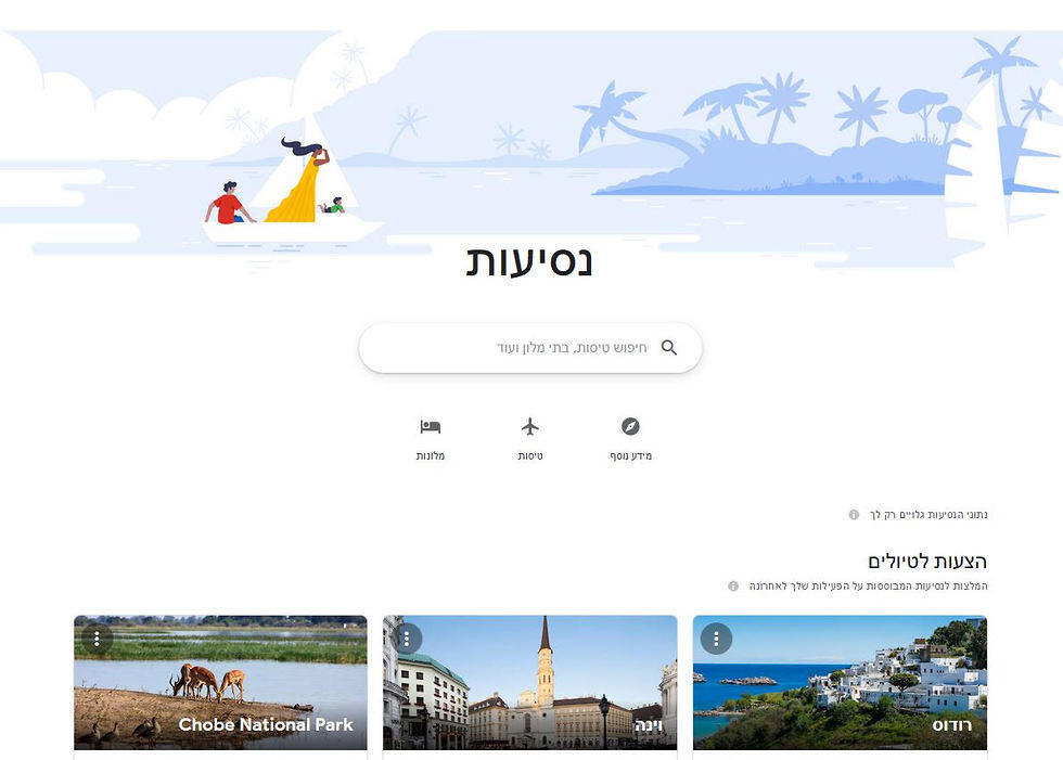 Сайт Google trips (www.google.com/travel) Сайт Google trips